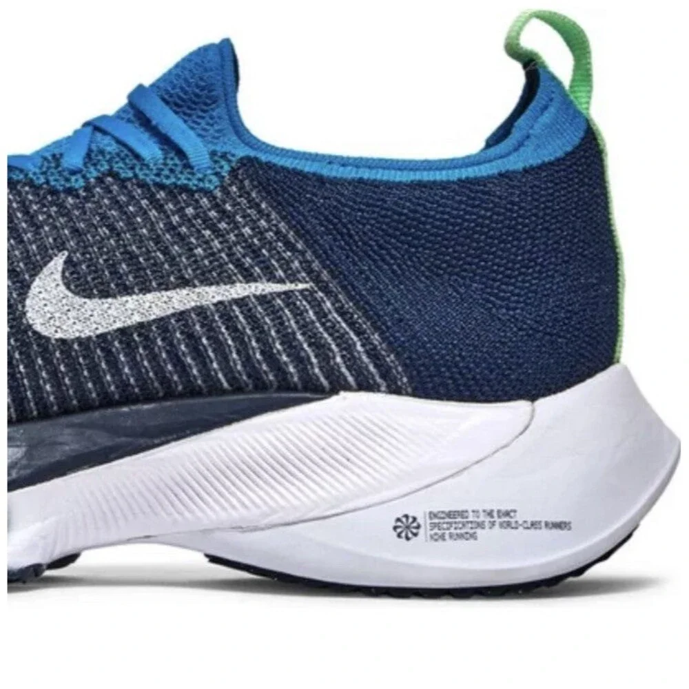 Nike Air Zoom Tempo Next% Flyknit Blue/Navy Running Shoes - Kids  Size 5